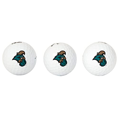 Desert Cactus Coastal Carolina University Golf Balls 3 Pack – CCU Chanticleers Full Color Three – Officially Licensed Sport Team Accessory Design A