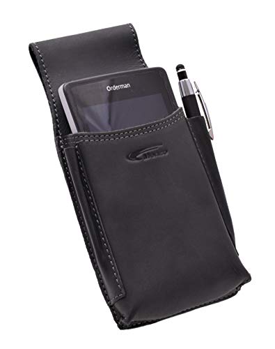 Pochette de ceinture Menzo en noir, sac garçon holster pratique