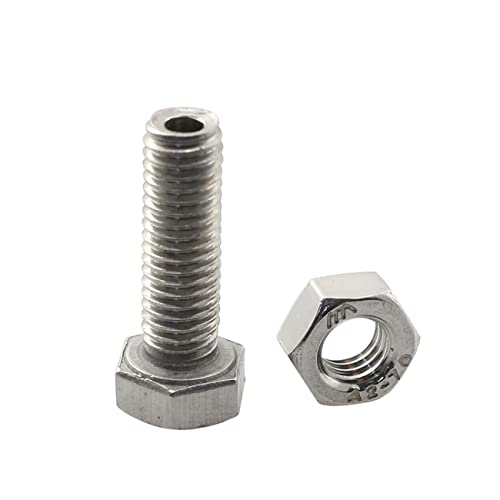 Image of 2pcs Cylindrical Hollow External Hexagon Screw 304 Stainless Steel Lamp Threading Screws Through Hole Bolt M5x16