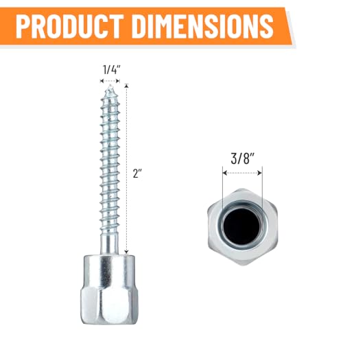 3/8" Vertical Rod Anchor Screw 1/4" x 2", Tornillo Ancla para Varilla Roscada 3/8" x 1/4" x 2" miniatura 2