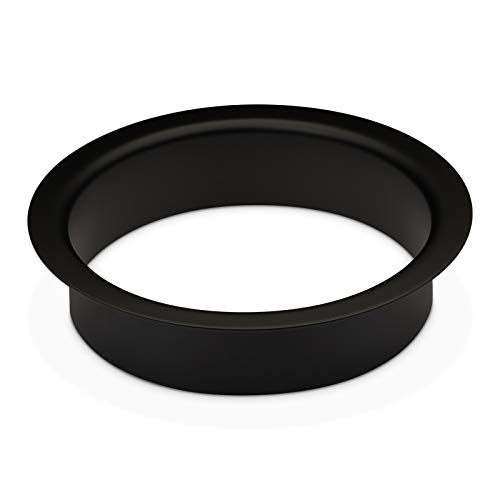 SOTECH Abfall Einwurfring Edelstahl matt schwarz lackiert Ø 180 mm Höhe 41,5 mm zum Einbau in Waschtisch oder Arbeitsplatten Wäschedurchwurf