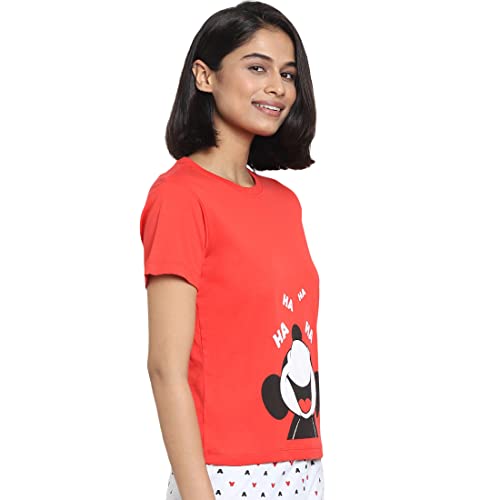 Image of Bewakoof Women Geometric Print T-Shirt & Shorts Set