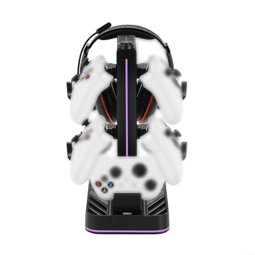 Station de charge multifonction PS5 avec lumière LED et double support casque - 8