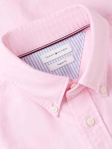 Image of Tommy Hilfiger Men's Long Sleeve Oxford Shirts in Regular Fit, Men's Button Down Shirts, Also Available in Big and Tall