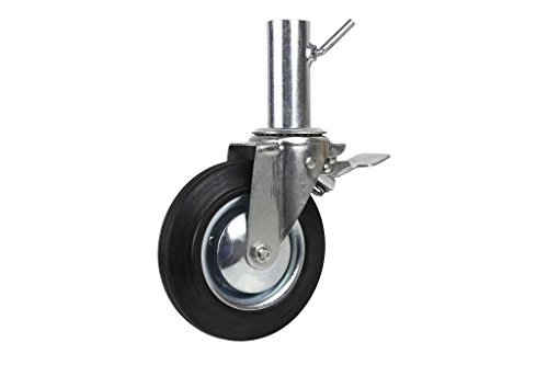 Cofan Rueda giratoria de andamio hembra con freno | Medidas 200 x 50 mm | Tubo hembra de Ø 50 mm