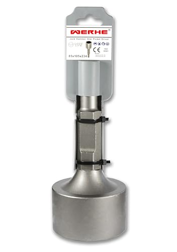 WERHE Pfahlramme HEX30 85 mm Robuste Edelstahl für Star Pickets und Pfosten Kompatibel mit Abbruchhammer Ideal für Zaunbau und Solaranlagen