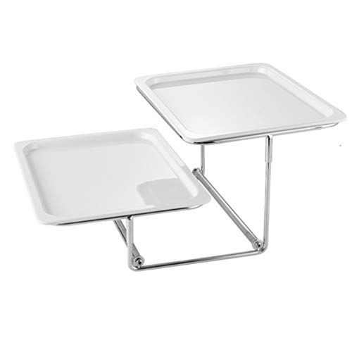 Preisvergleich Produktbild PIGE Lebensmittelregal, Hotelbuffet, Buffettablett, Edelstahlhalterung, doppelte Aufbewahrung, geeignet für Cafeterias, Getränkegeschäfte, Cafés