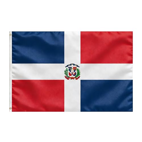 VELIFFCO Dominica Flag Flag of Dominica 3x5 Ft - Polyester Lightweight Flags with 2 Brass Grommets for Dominican Party Decorations Sports Events Decorations
