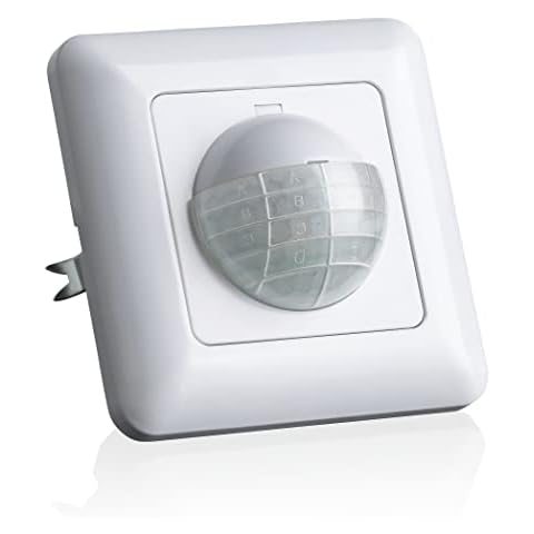 SEBSON Bewegungsmelder Innen Unterputz - 2er Set - LED geeignet, Wand Montage, IR Bewegungssensor programmierbar Cover