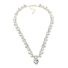 Long Crystal Heart Pendant