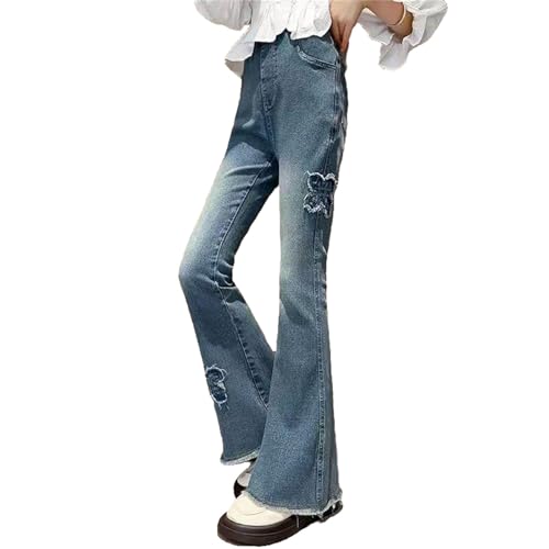 Jean large fille pour l'école et les sorties en look évasé rétro