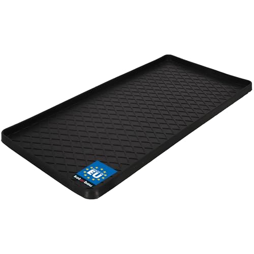 KOTARBAU® Schuhabtropfschale - 40 x 80 cm - Abtropfmatte für Schuhe - Schuhablage für Herbst & Winter - Schuhmatte aus Gummi - Schuhwanne - Schwarz