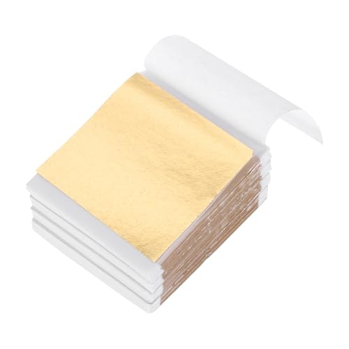 La mejor selección de Pan de oro Top 5. 50 MECCANIXITY 400 Piezas de Hojas de Pan de Oro 3.5' x 3.5' Hojas de Papel de Oro de Imitación para Manualidades, Marcos de Fotos, Escultura, Uñas y Decoración de Artesanía DIY,...