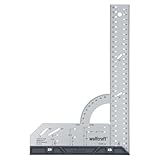 wolfcraft Escuadra de carpintero universal 300 mm I 5205000 I Escuadra metálica multifunción: medir, marcar y guiar cortes