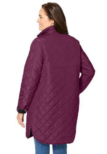 Woman Within Plus Size Reversible Quilted Barn Jacket2