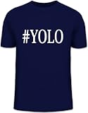  Shirtstreet24, YOLO 2, Herren T-Shirt Fun Shirt Funshirt, Größe: S,dunkelblau