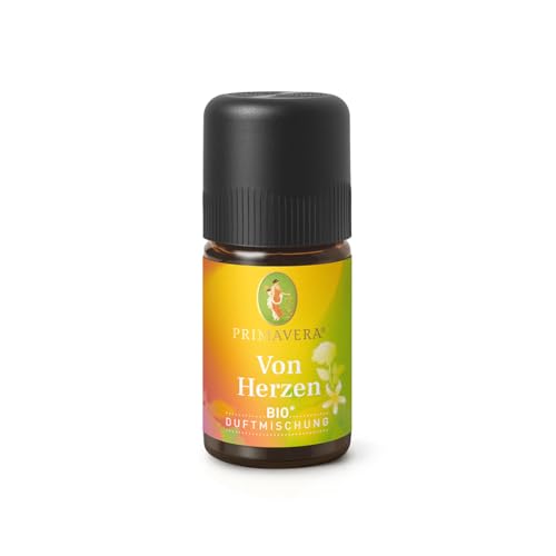 PRIMAVERA Duftmischung Von Herzen bio* 5 ml - Orange Rose und Jasmin - Aromaöl Duftöl ätherisches Öl Aromatherapie - harmonisierend - vegan