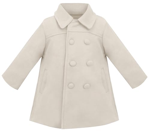 Panegy Girls Winter Woolen Coat Toddler Cute Thick Button Down Jacket Overcoat Outwear 2-8 Years
