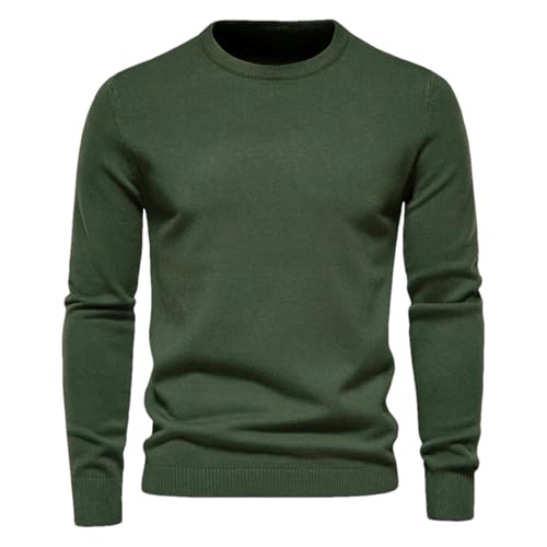 Winter Thickness Pullover Men O-Neck Solid Color Long Sleeve Warm Slim Sweaters Men's Sweater Male Clothing