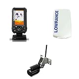 KIT PRONTO PER LA PESCA: bundle Klovoo con fishfinder Lowrance Eagle 4x, trasduttore Bullet Skimmer e cover parasole dedicata, pensato per kayak e piccole imbarcazioni da pesca dove lo spazio è limitato.