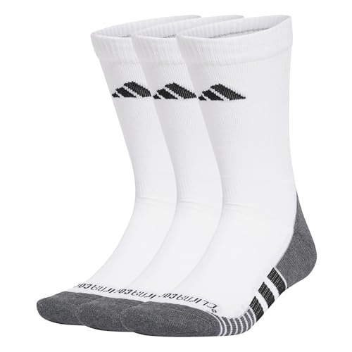 Kit Meia Adidas Performance 3 Pares Cano Alto Branco e Cinza