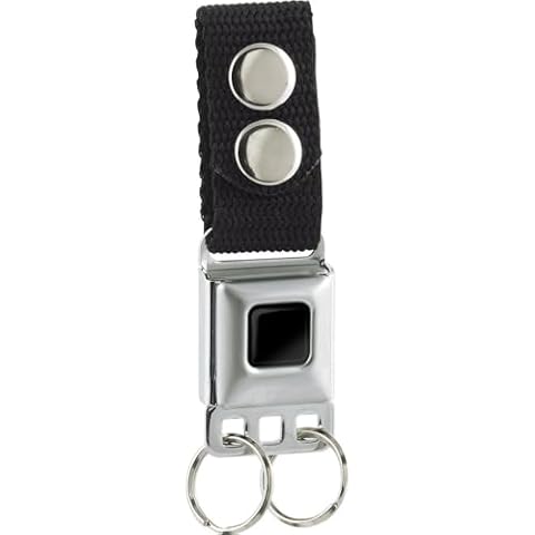 Buckle-Down Keychain, Seatbelt Buckle Keychain, Black Cover