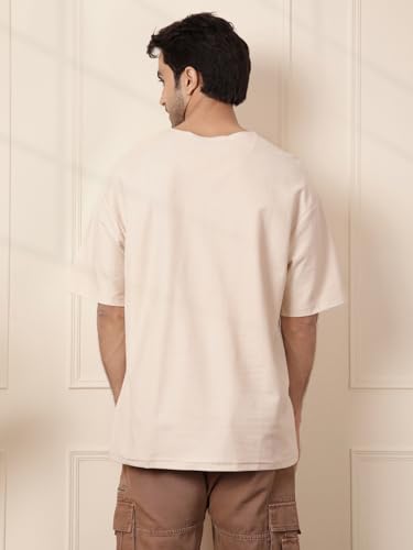 Image of WROGN Men's 100% Cotton T-Shirt | Logo Print | Oversized Fit