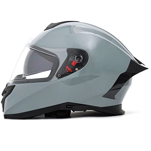 Casque moto intégral anti-collision avec double visière pour rouler sans buée