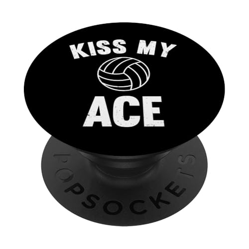 Kiss My Ace - Divertido jugador de voleibol PopSockets PopGrip Adhesivo