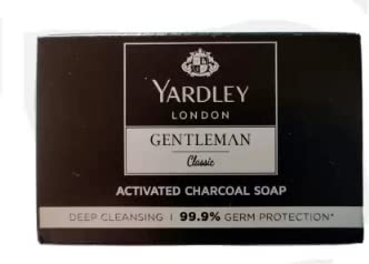 Yardley London Gentleman Classic Activated Charcoal Soap, 100 gm each,pack of 5 (5 x 100 g)