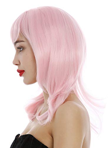 WIG ME UP - 3003-T2333 Lady Wig shoulder-length medium long layered straight hair light pink, light pink (T2333) - Image 3