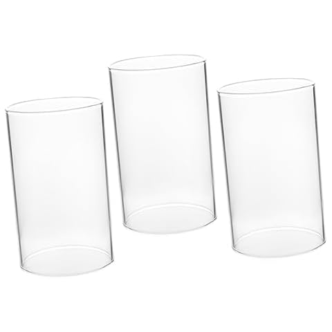 RORPOIR 3Pcs Windproof Glass Candle Holders Cover