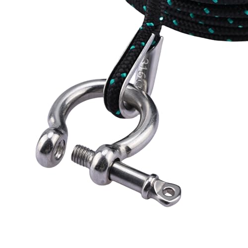YaeMarine Linha de âncora de corda de âncora marítima premium de 3/40.6 cm x 100' com dedal e manil