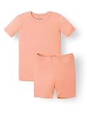 AVAUMA Newborn Baby Little Boys Girls Snug-Fit Pajamas Summer Short Sets Pjs Kids Clothes (JM/Coral)