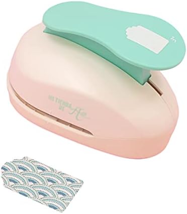 Craftelier - Label Punch with Scalloped Special for Scrapbooking and Crafts | Push Lever for Tags on Paper and Card - 3 inches · 7.62 cm
