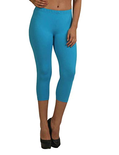 Image of Frenchtrendz Women's Cotton Spandex Stretchable Mid Rise Slim Fit Legging Capris (XS-4XL)