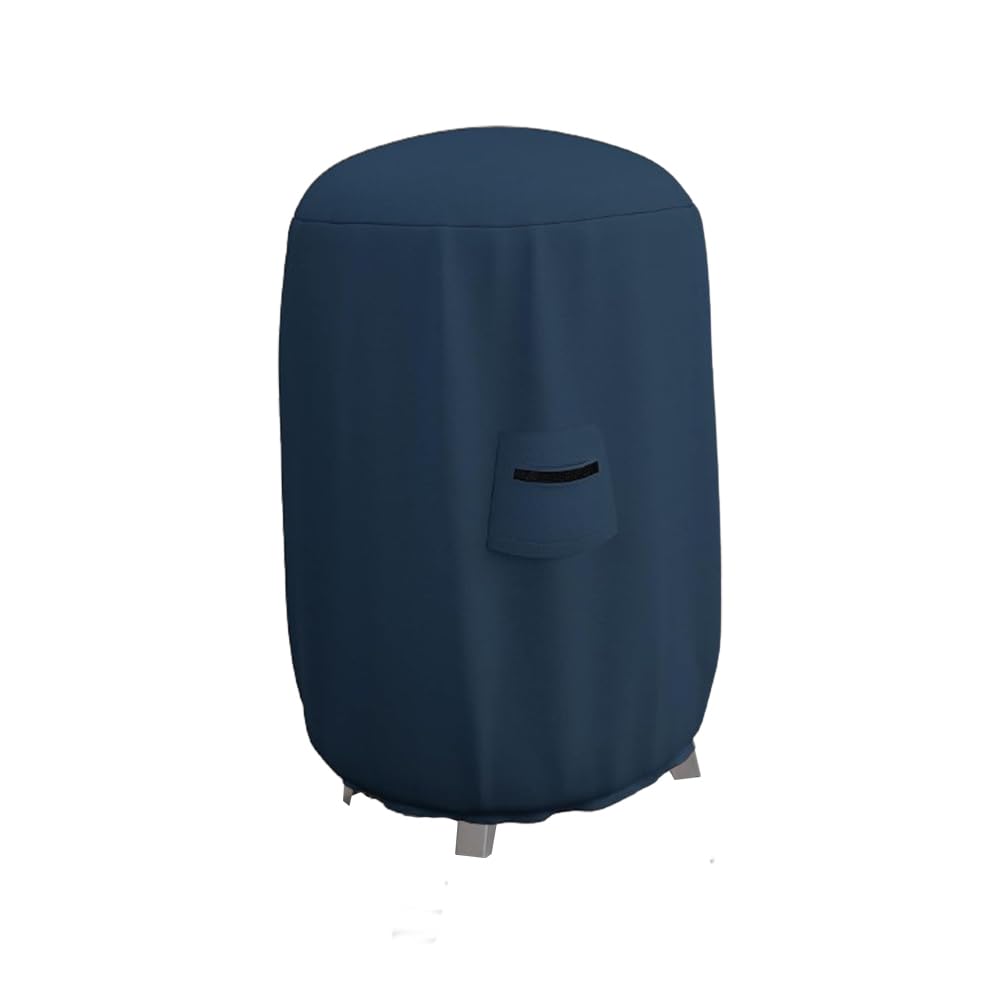 Covers & All Okrągła pokrywa wędzarnicza - 100% wodoodporna na zewnątrz kopuła wędzarnicza/grill grill pokrowiec na grilla z kieszenią powietrzną i elastyczny do wygodnego dopasowania (56 cm (średnica) x 81 cm (wys.) , niebieski)