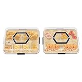 2-Set Charcuterie Boards Set mit 6 Fächern, Charcuterie Board mit Klappbarem...