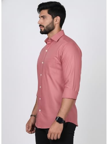 Image of Full Sleeve Black Formal Shirt for Men Cotton Regular Fit Casual - Pure Premium Branded Shirts for Men Formal Stylish Slim Plain Solid Man Wear as Office and Party