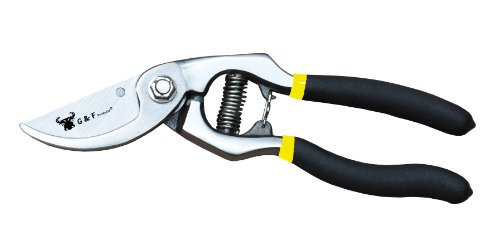 G & F 11108 Classic Cut Forged Bypass Pruning Shears, Garden Pruner Shears 1.25