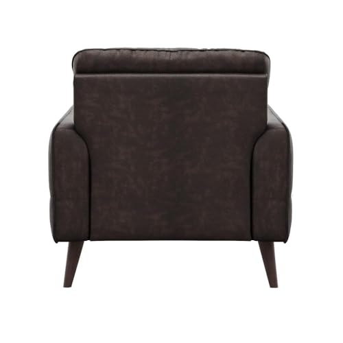 Image of Wakefit Sofa Set | 5 Year Warranty | Sofa 1 Seater, 1 Seater Sofa for Living Room, Wooden Sofa Set, Single Seater - Azores(Robin : Brown)