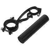 Homoyoyo Extensor de Manillar de Bicicleta Multifunción de Fibra de Carbono 10 Cm Negro, Soporte para Luz y Soporte para Teléfono, Accesorio Resistente y Ligero para Ciclismo de Montaña