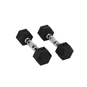 Hit Fitness Unisex volwassenen Hex Dumbbells | 4 kg, zwart, 4,0 kg, paar