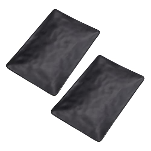 Set 2 Platos Rectangulares para Sushi Melamina Negro miniatura 1