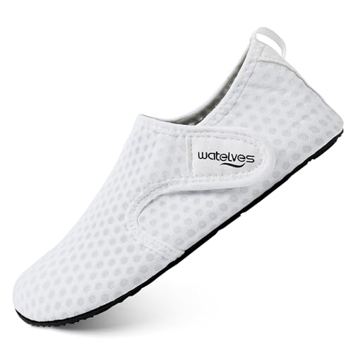 Image of WateLves Water Shoes for Women Men Swim Beach Aqua Socks Quick Dry Barefoot House Slippers Travel Shoes with Adjustable Magic Tape for Pool Diving Boating Yoga Surf