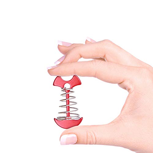 CLISPEED 4 Pcs Estacas de Liga de AlumÃ­nio Estacas de Lona de Osso de Peixe Pegs Estacas de Acampam