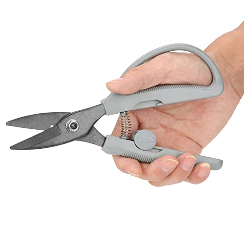 HERCHR Universal Craft and Fabric Scissor,Multipurpose Scissors Heavy Duty Manual Hand Sheet Metal Shear Cutter Tin Snips Right Cut Sheet Metal Cutting Shear Iron Plates for Cutting Metalsheets