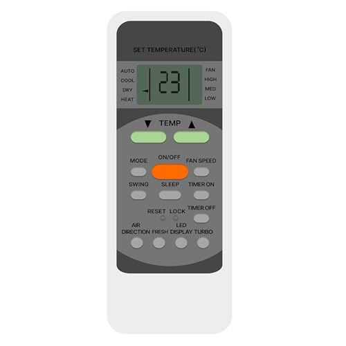 Image of ZIEVA Compatible with Electrolx AC Remote for 1 1.5 2 ton Split /Window Air Conditioner - Please Match The Original Remote (AC 12)