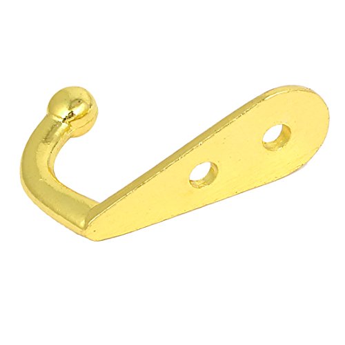 Image of uxcell Bedroom Robe Coat Hanging Retro Style Single Hanger Hooks Gold Tone 10pcs