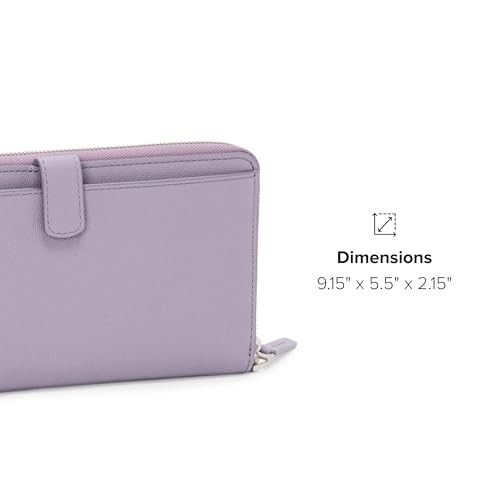 Image of TUMI - Belden Travel Wallet - Women's Premium Leather Passport Travel Organizer with Wristlet